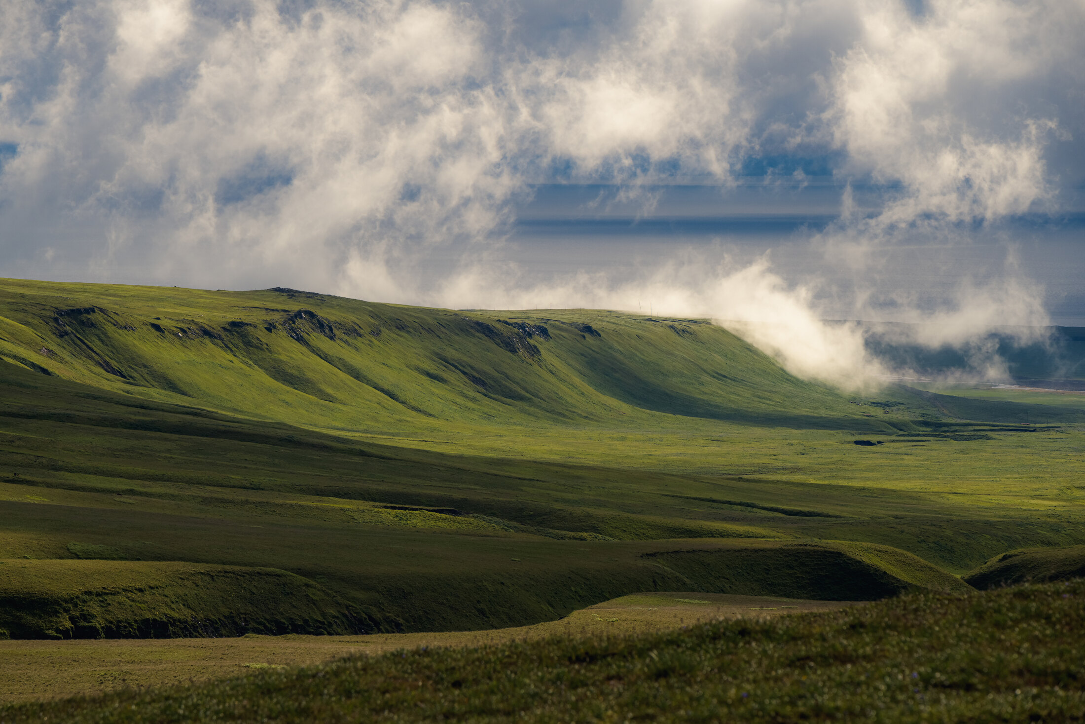 Eroded hillside on Umnak Island